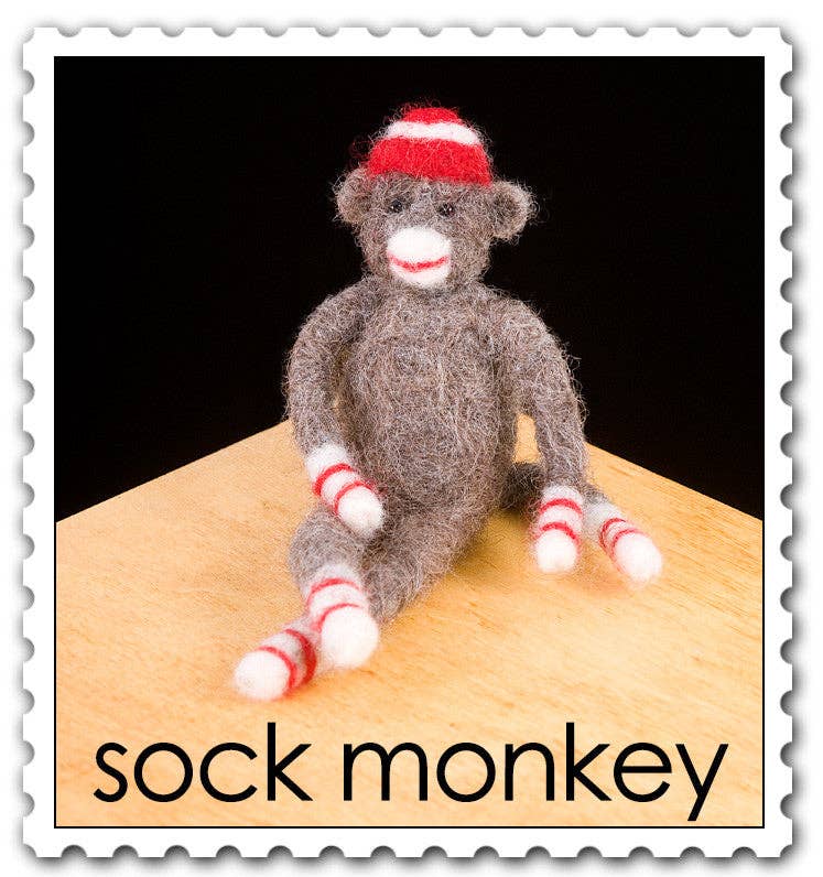 Sock Monkey Felting Kit