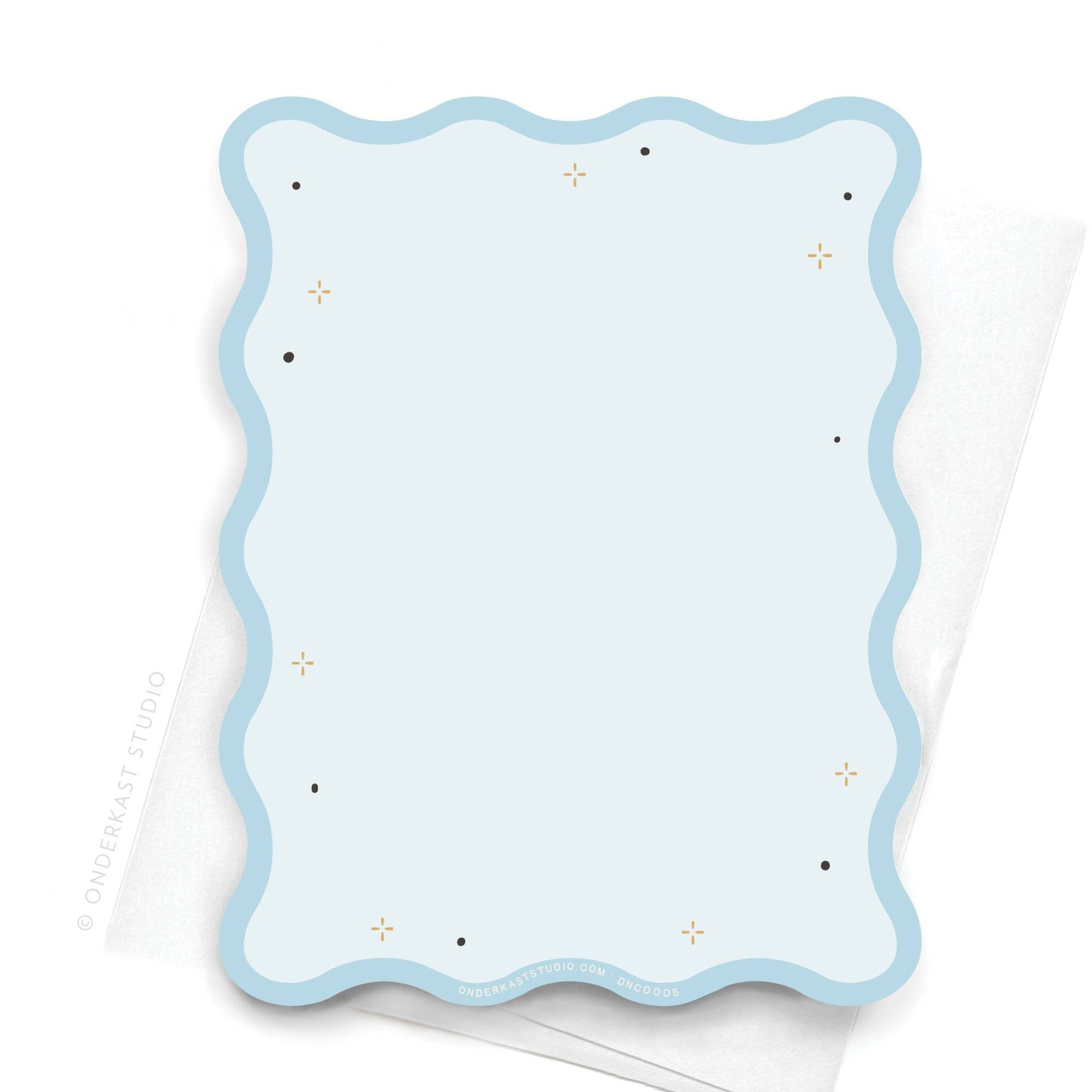 Wavy Die Cut TS 1989 Notecard