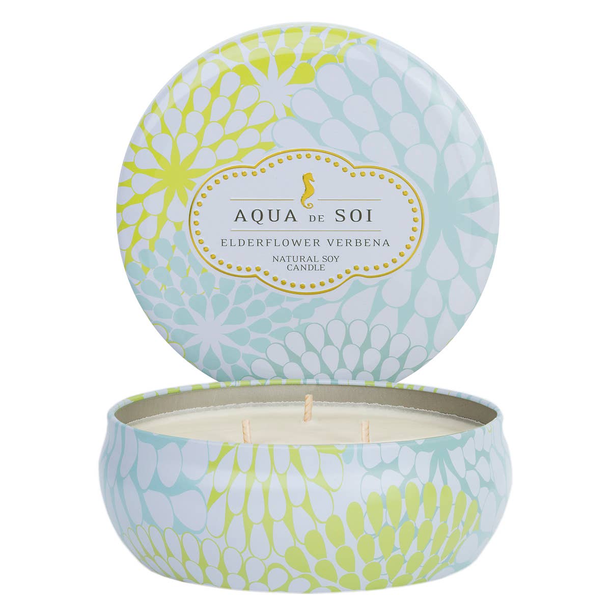 21 oz Elderflower Verbena Three Wick Soy Candle