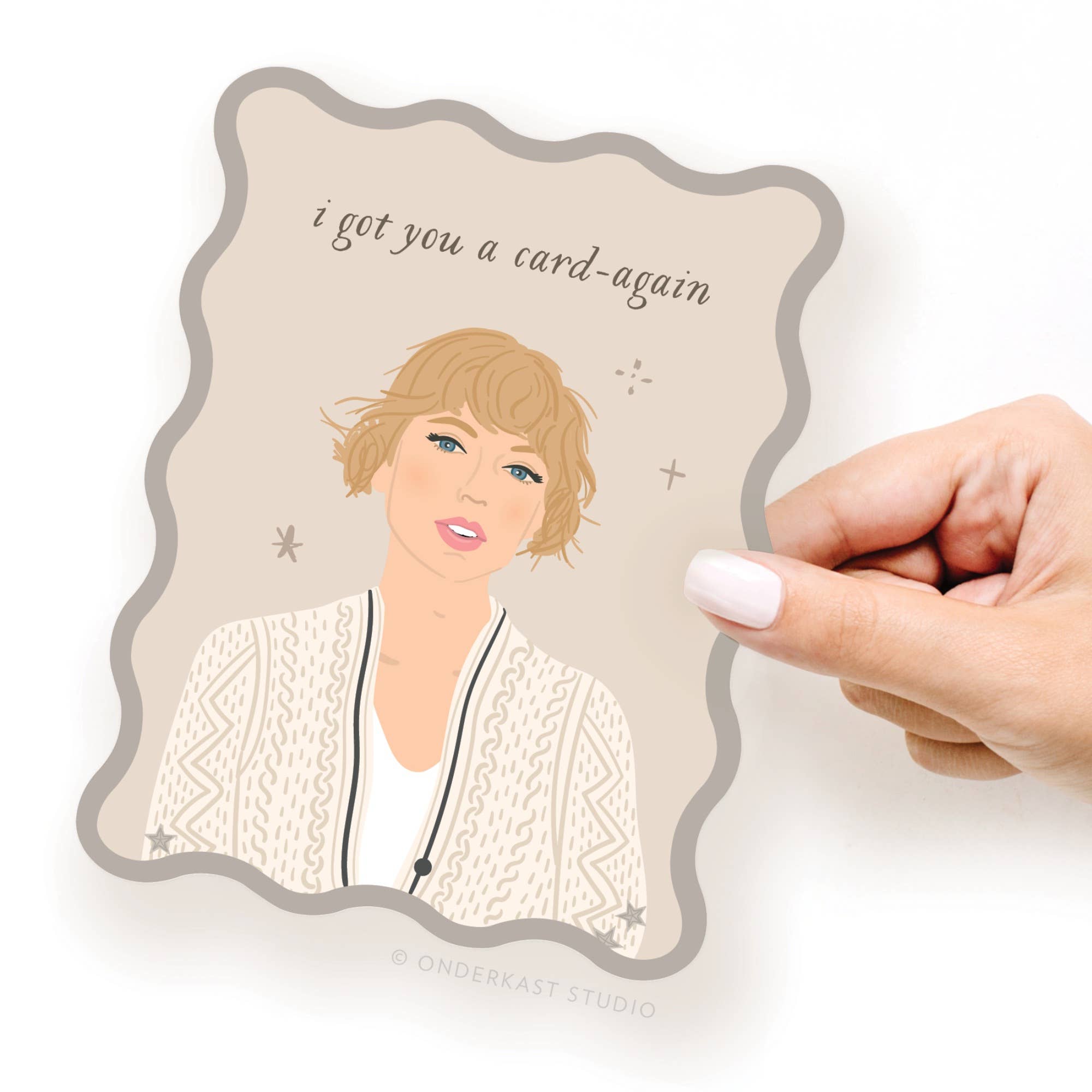 Wavy Die Cut TS Folklore Notecard