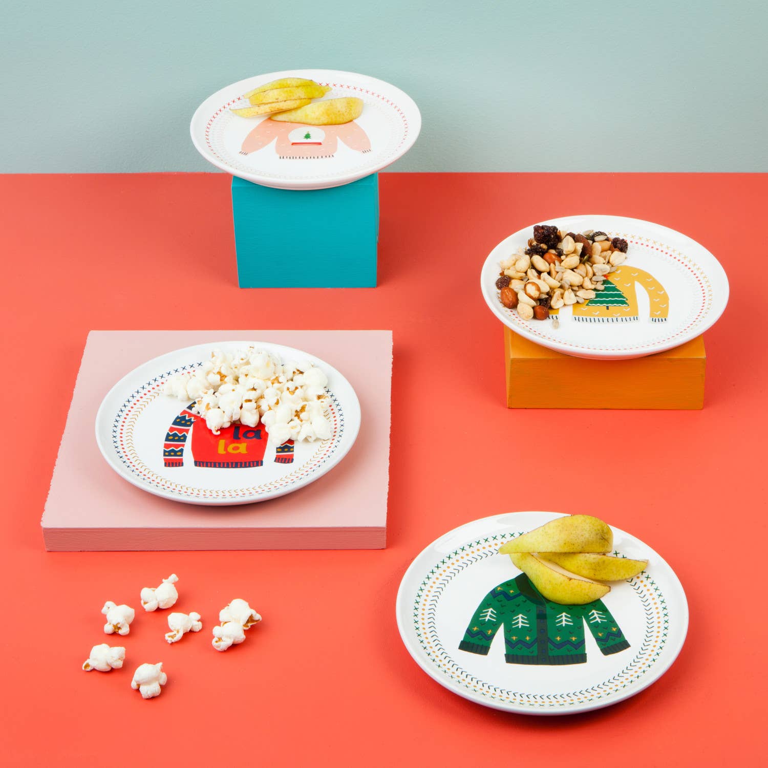 Ugly Christmas Sweater Appetizer Plate Assorted