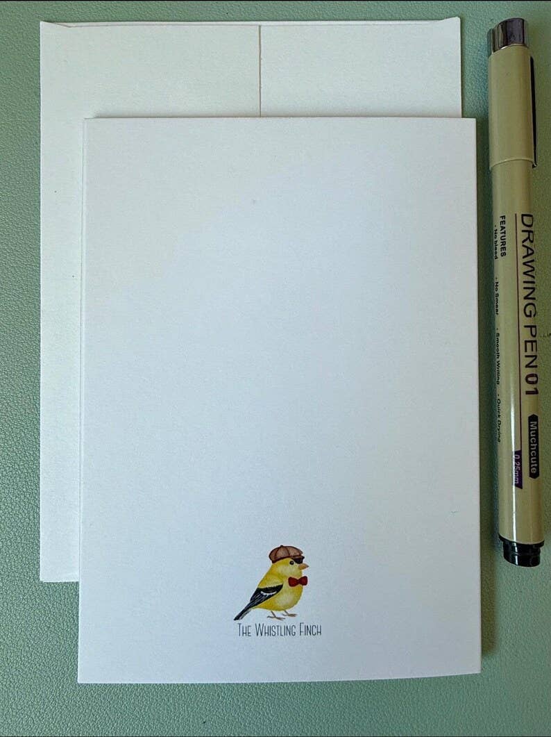 Backpacking Bird Watercolor Cards – Chickadee, Wren, Blue Jay Greeting Set (4"x5.5")