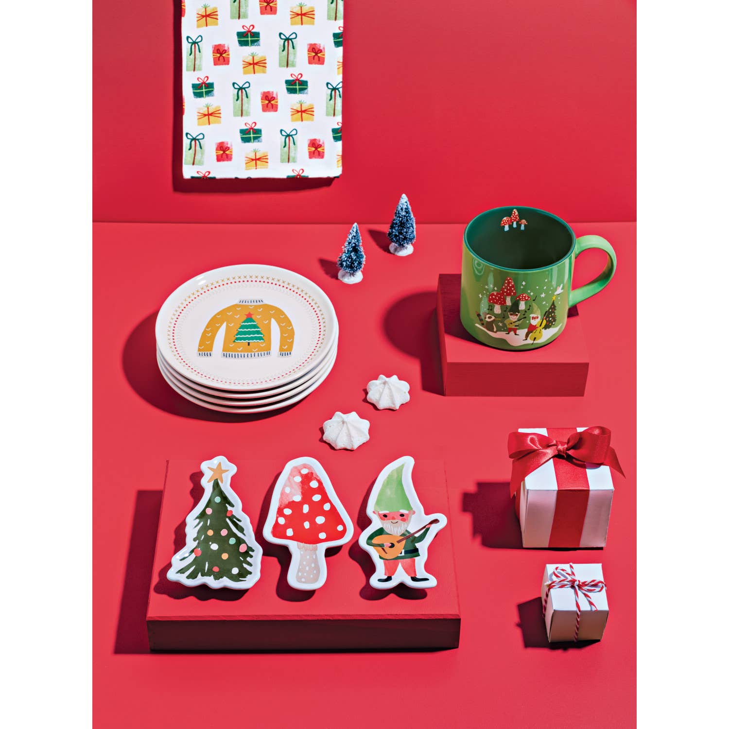 Ugly Christmas Sweater Appetizer Plate Assorted