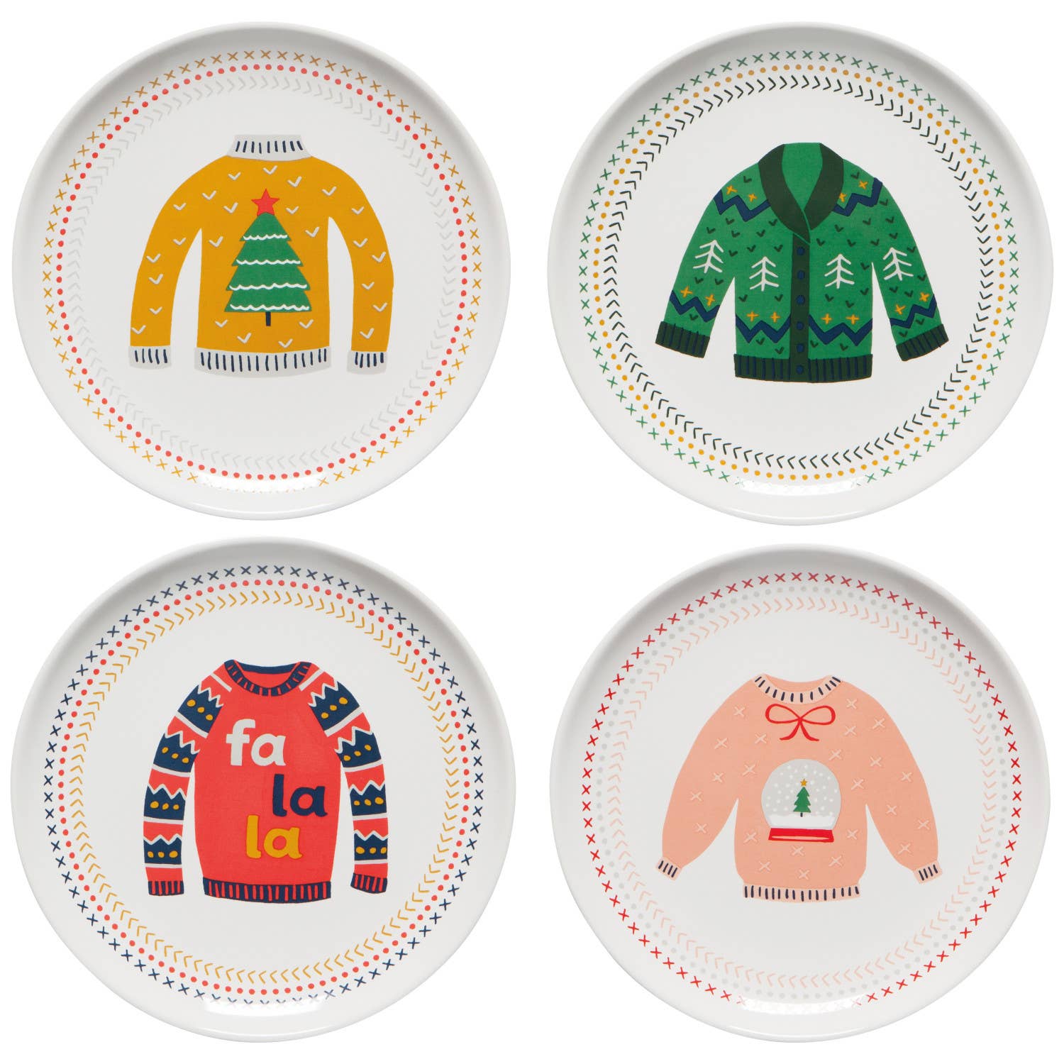 Ugly Christmas Sweater Appetizer Plate Assorted