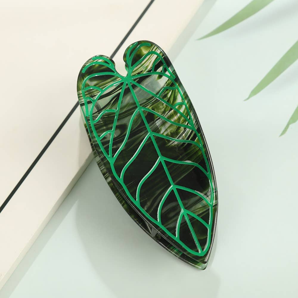 Botanical Leaf Claw Clip