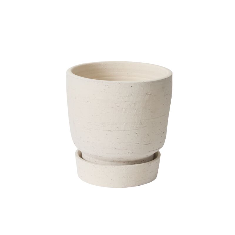 Salvage Pot with Saucer