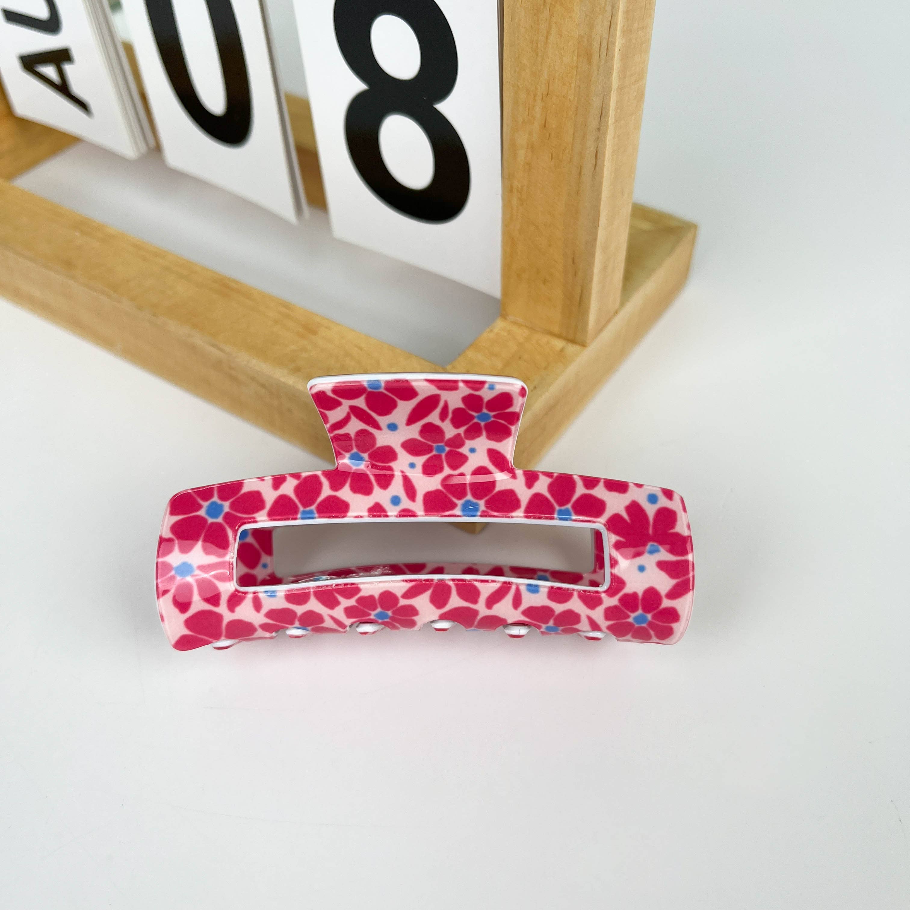 Floral Print Claw Clip