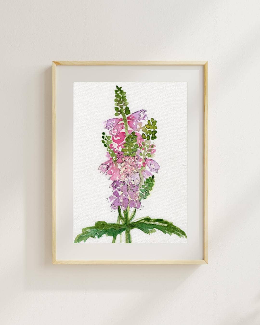 Wildflower Watercolor Print Botanical Wall Art