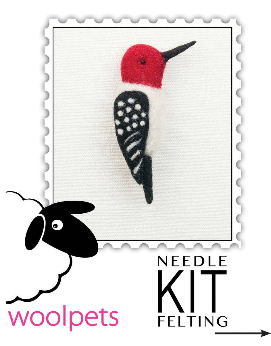 Woodpecker Pin Felting Kit