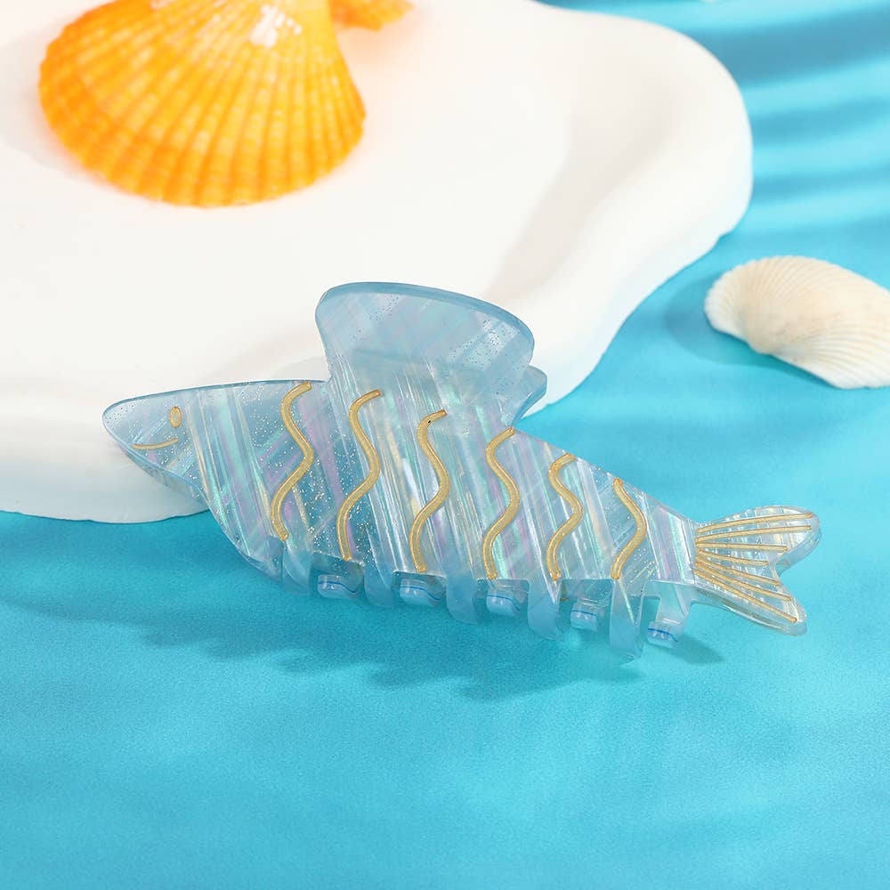 Vibrant Ocean Claw Clip