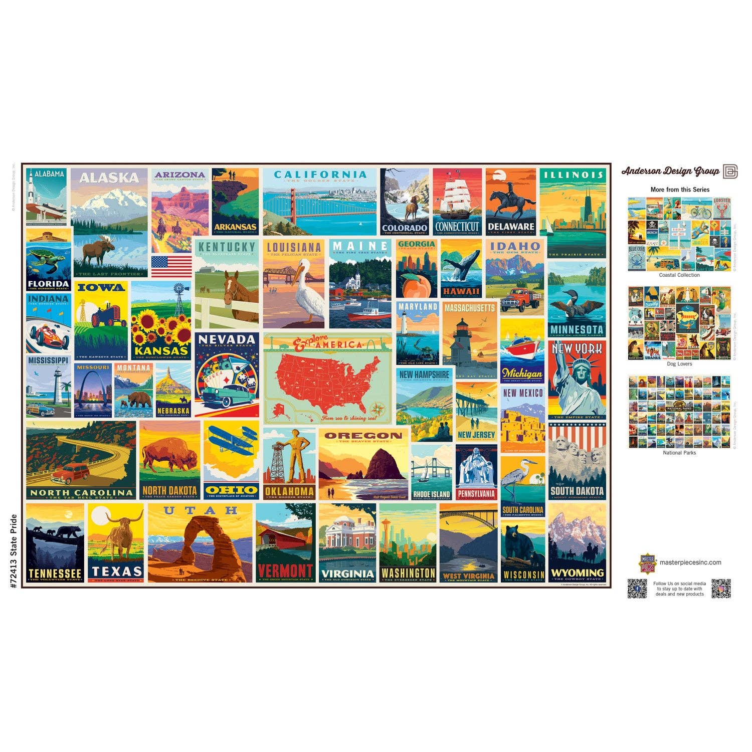 Vintage Posters - State Pride 1000 Piece Puzzle
