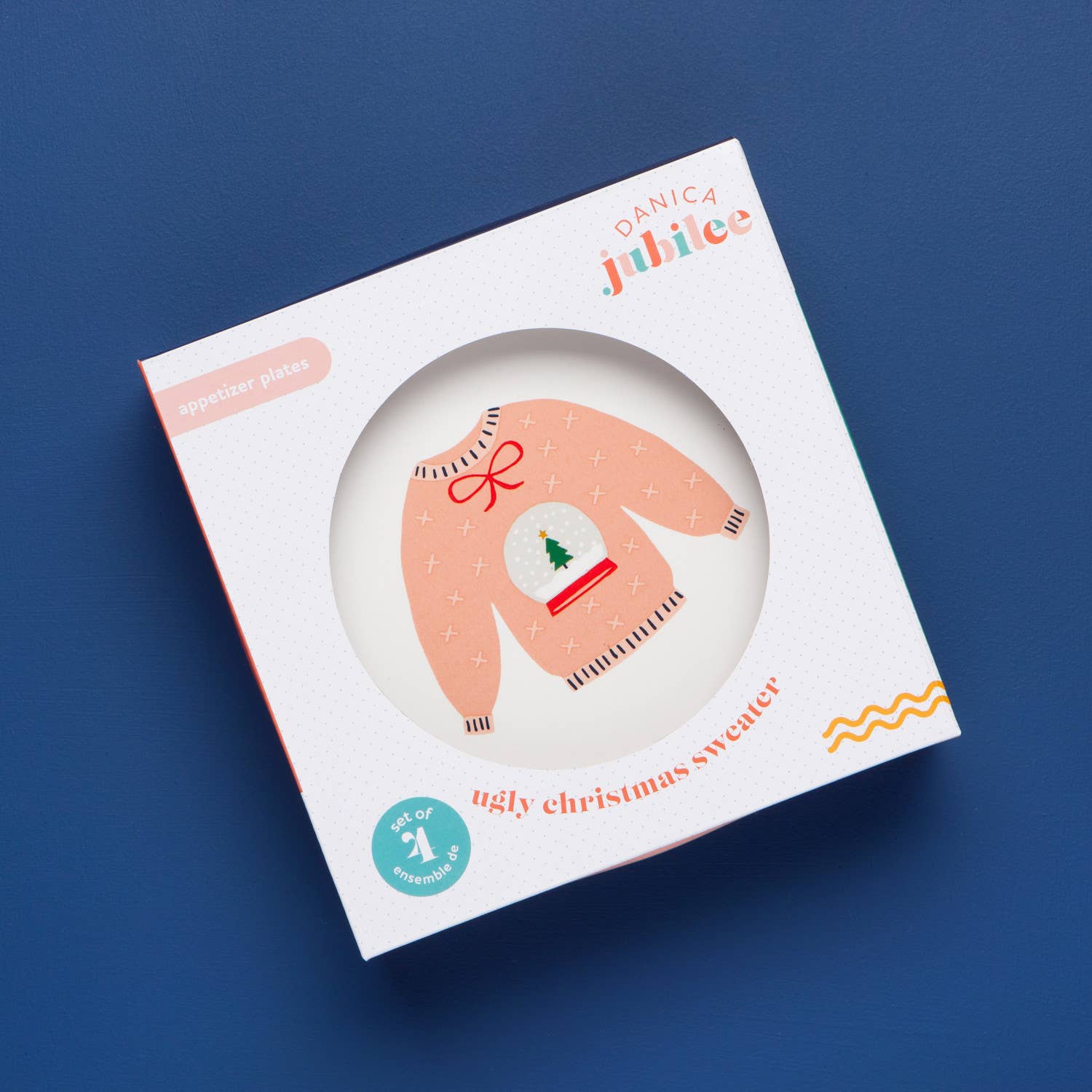 Ugly Christmas Sweater Appetizer Plate Assorted