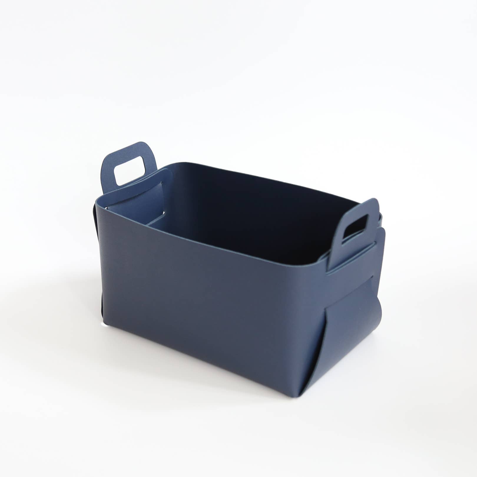 Vegan Leather Storage Basket, Medium