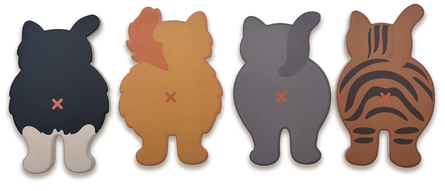 Cat Bum Coasters
