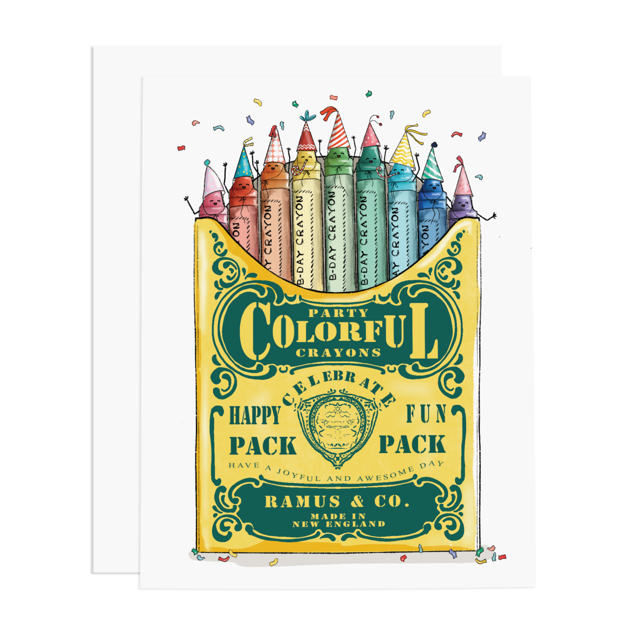 Party Crayons Greeting Card