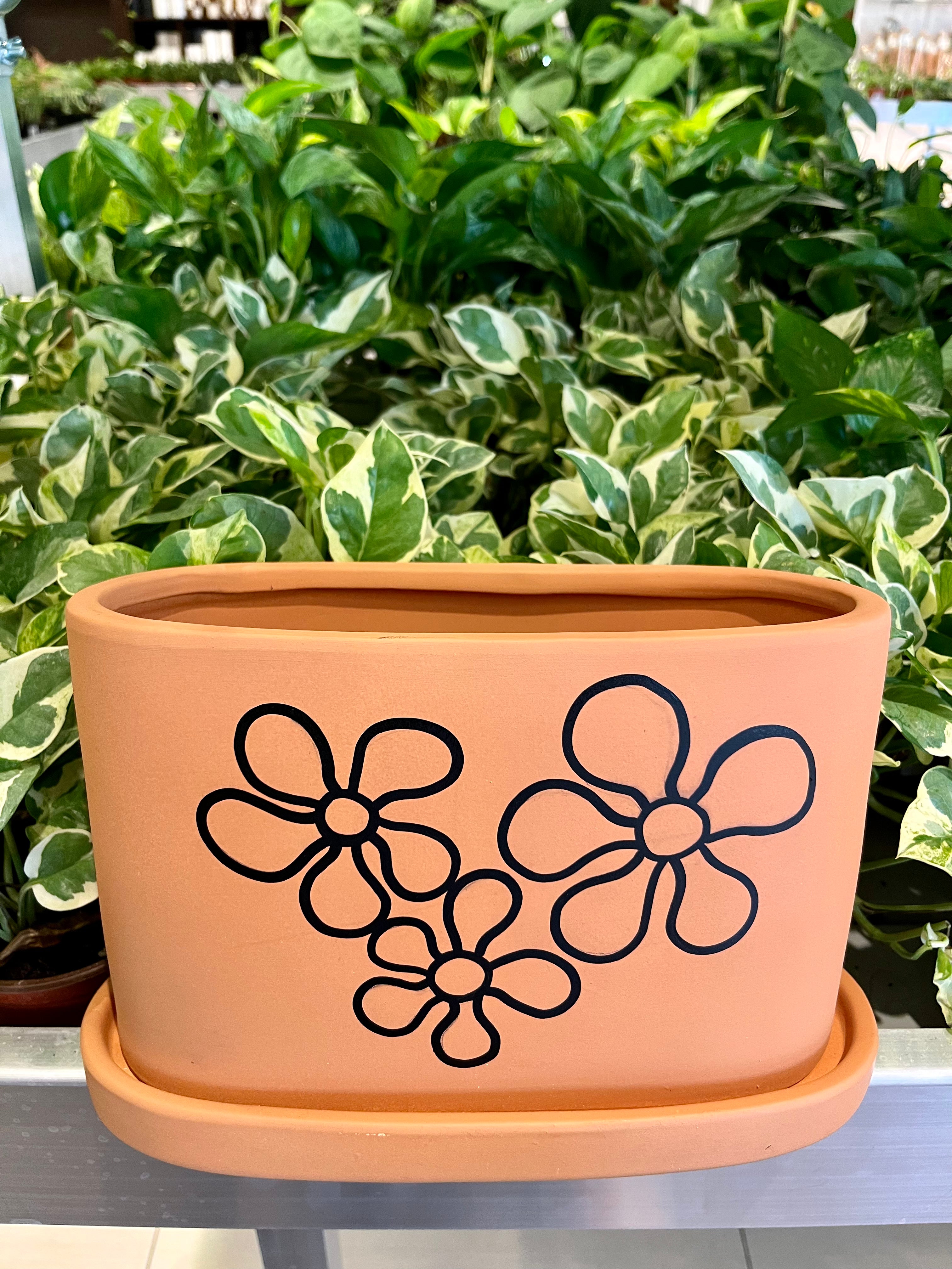 Artfully EW: Hand Painted Terra Cotta Pots