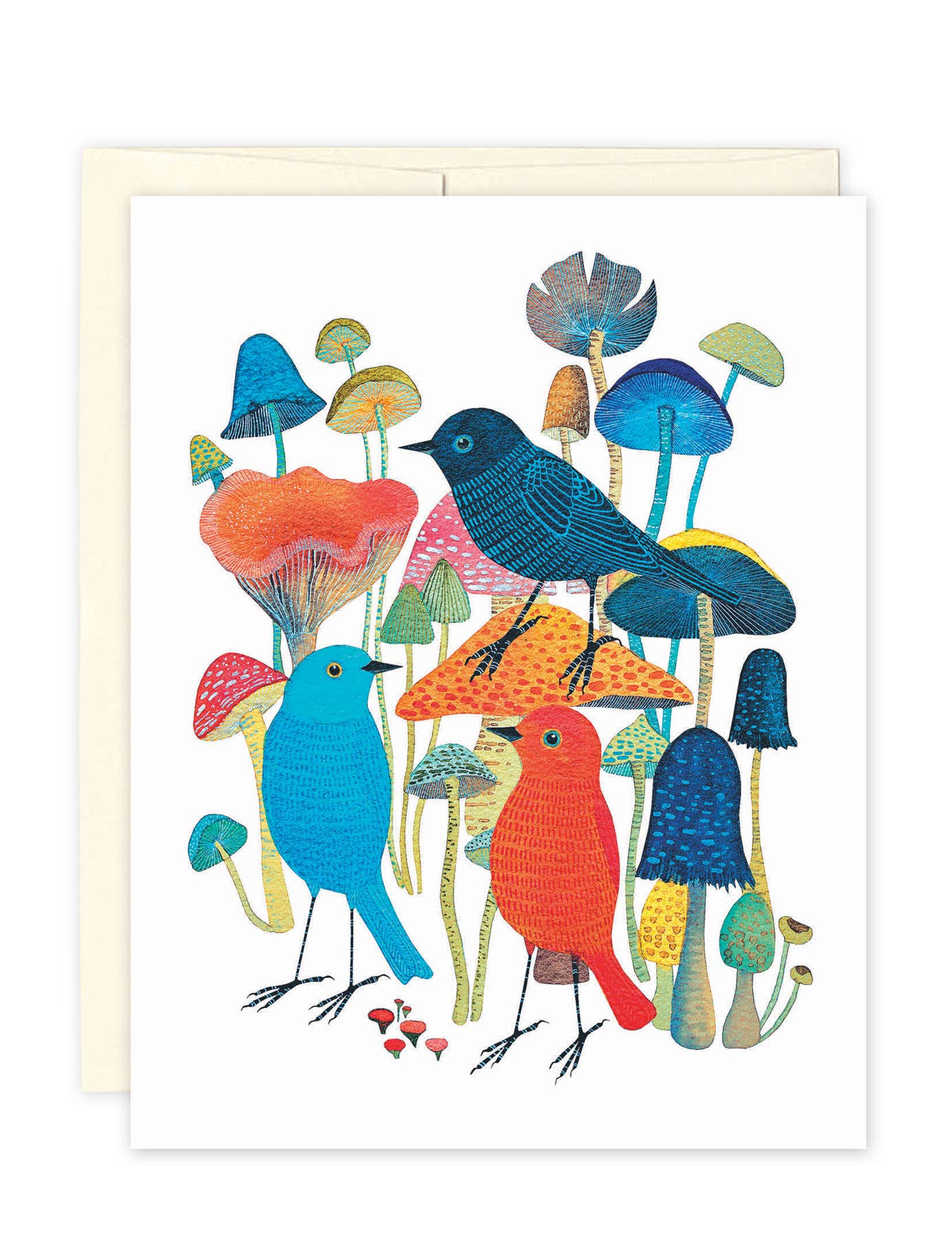 Birds & Mushrooms Boxed Notecard - Set of 10