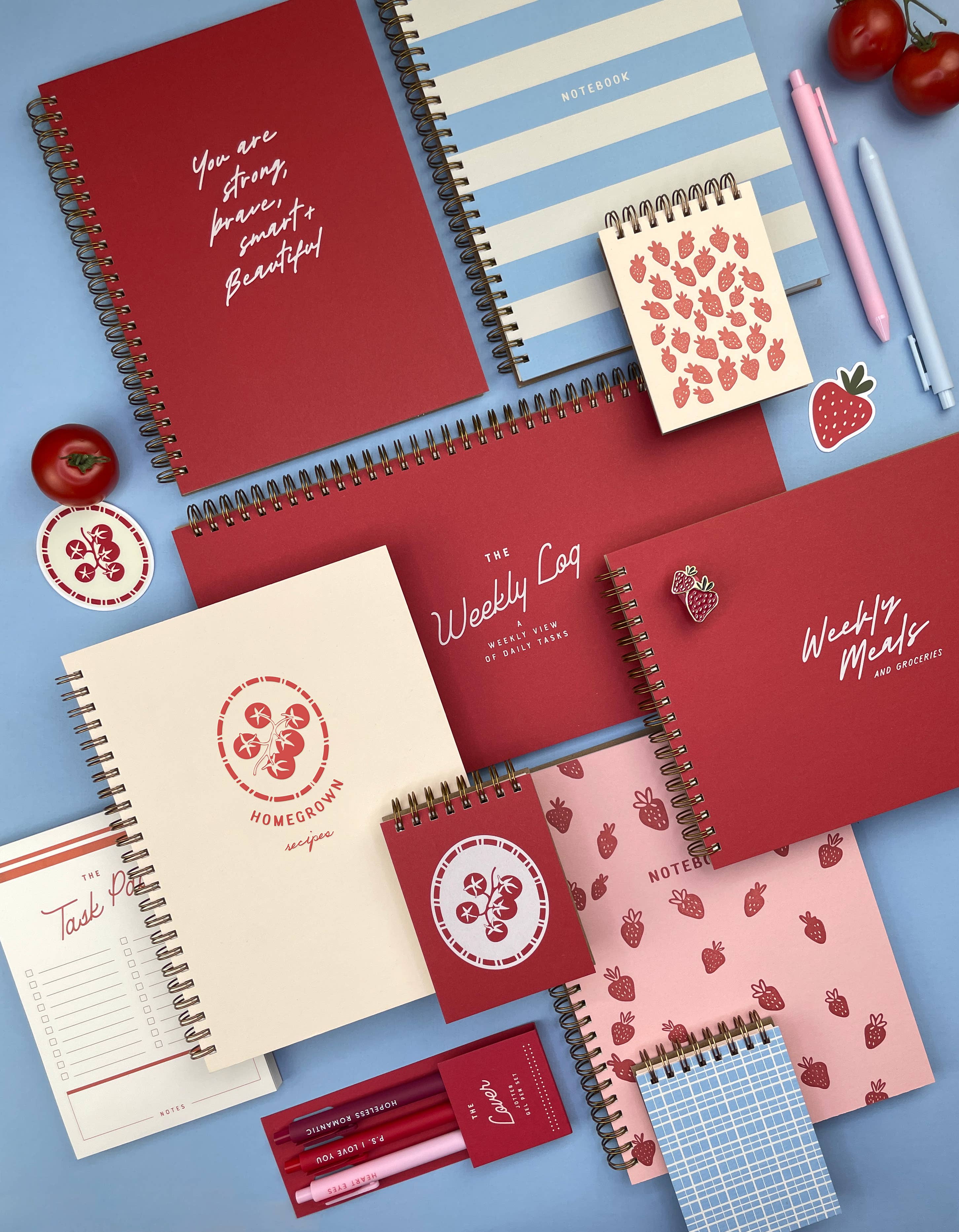 Strawberry Journal: Lined Notebook