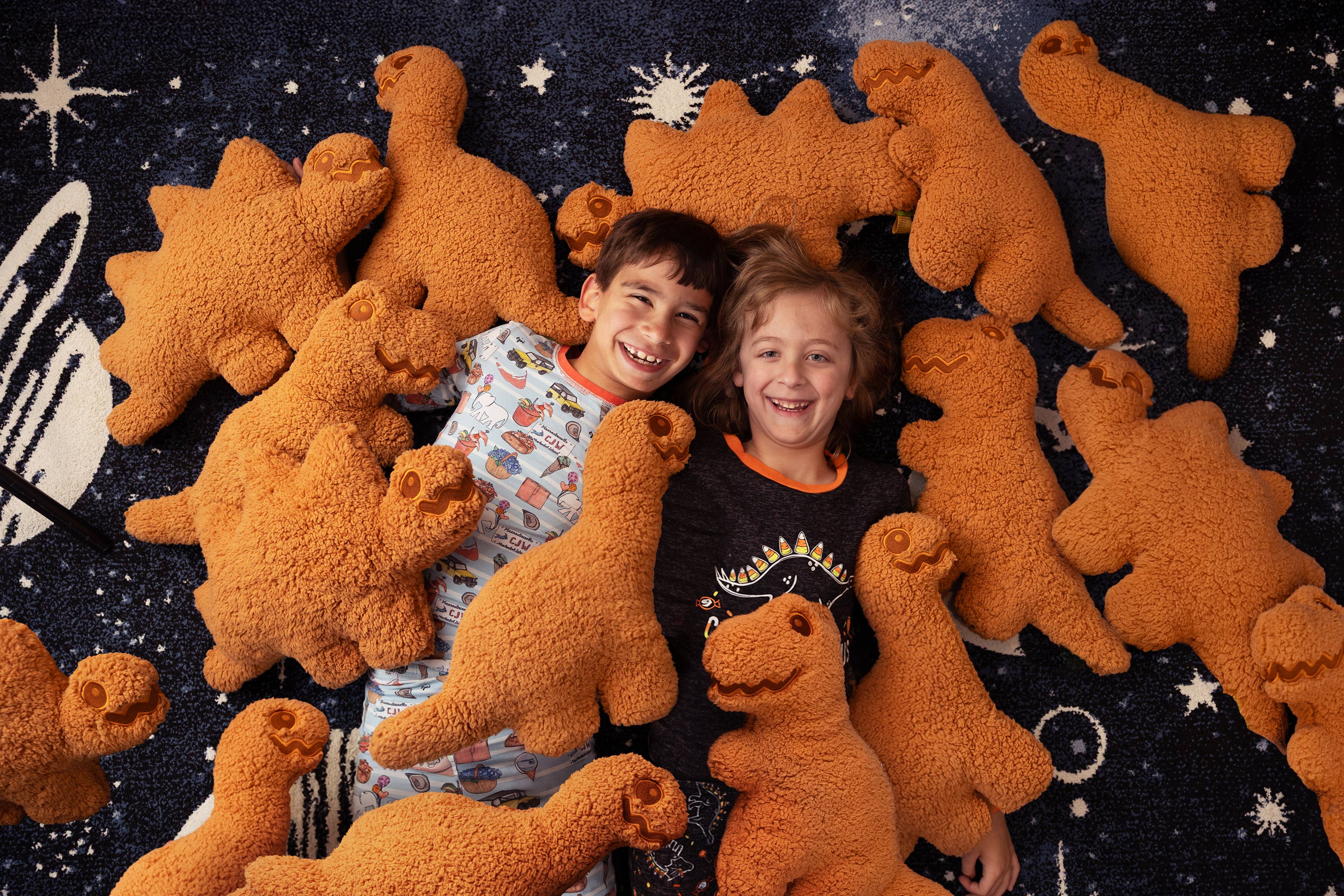 Fluffy Dino Nugget Pillows