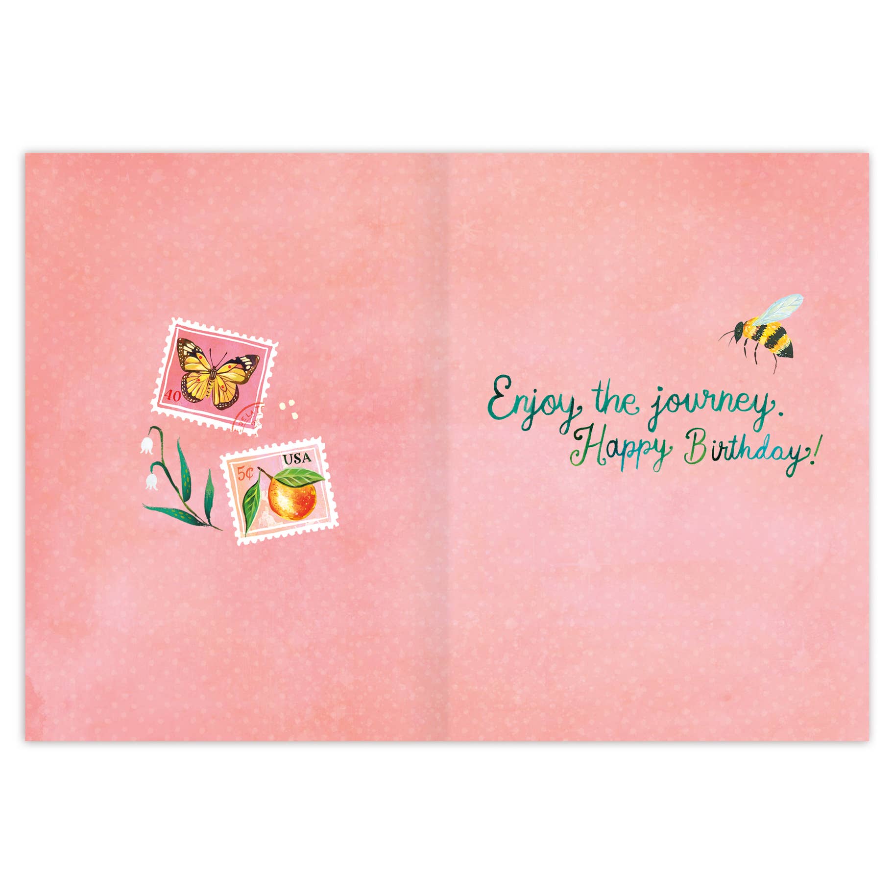 Postage Stamps Birthday Card