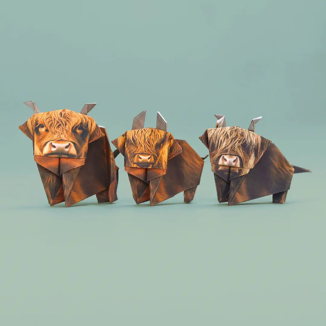 Paper Highland Cows | DIY Origami Kit