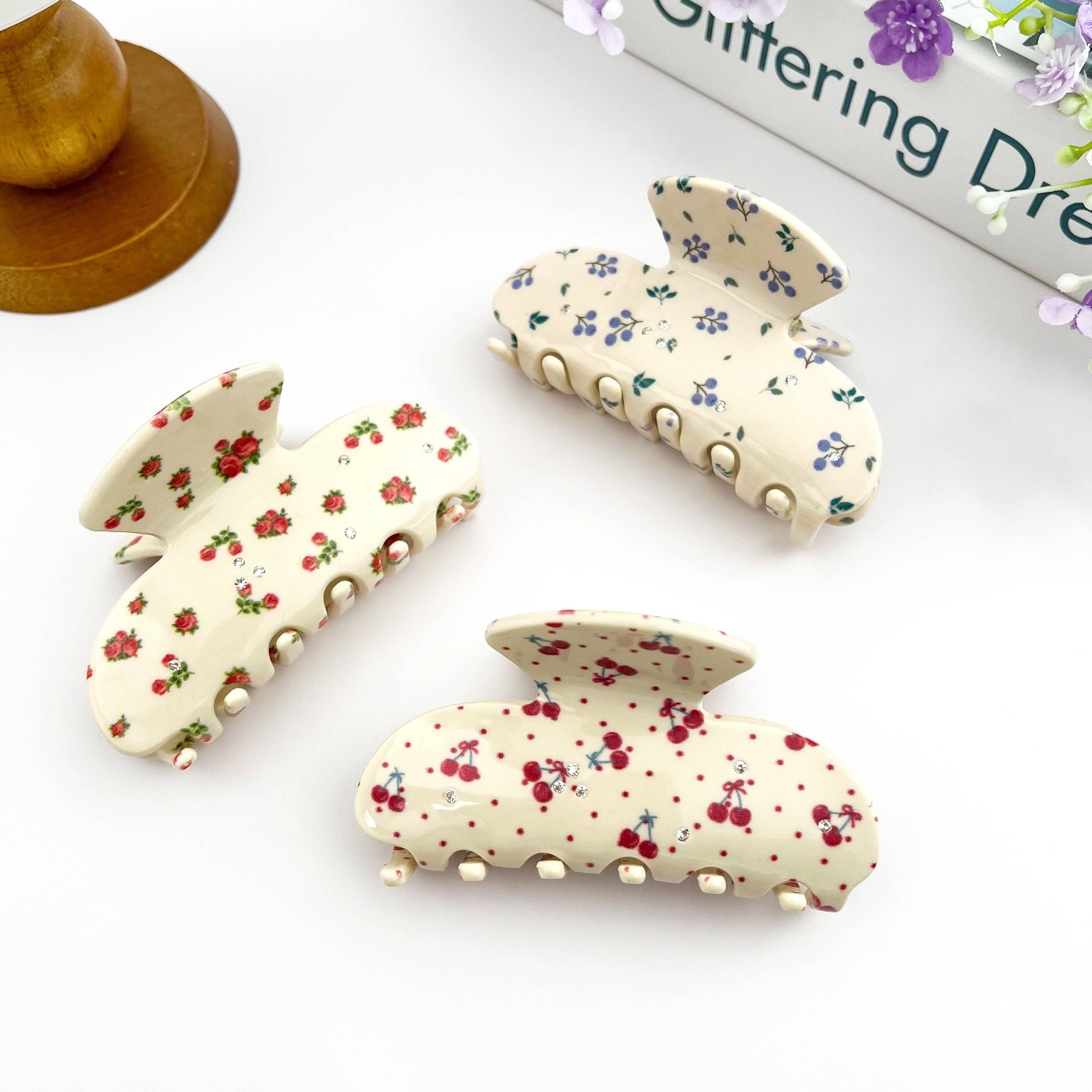 Floral & Fruit Claw Clip
