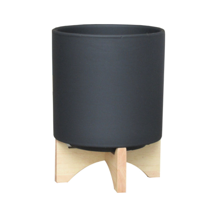 Rubber Painted Pot on Stand