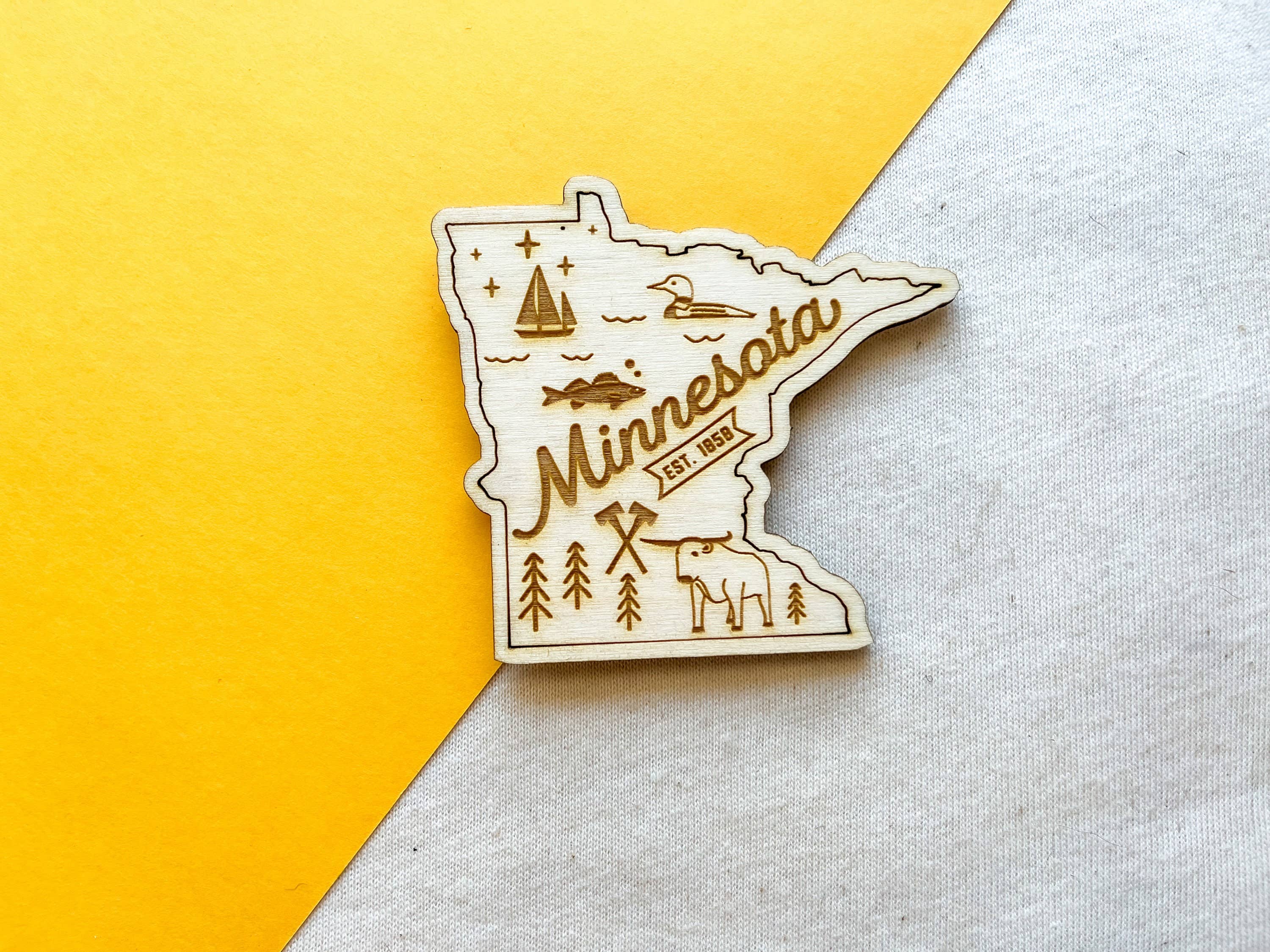 Minnesota Home Town State Magnet