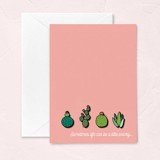 Cute Sympathy Greeting Card - Life is a Little Prickly