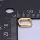 14K Gold Filled 11mm Minimalist Rectangular Huggie Earrings