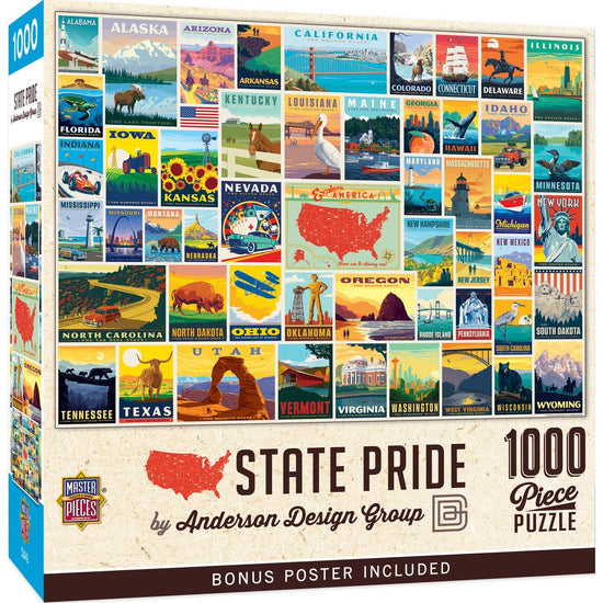 Vintage Posters - State Pride 1000 Piece Puzzle
