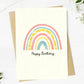 "Happy birthday" cute rainbow birthday card