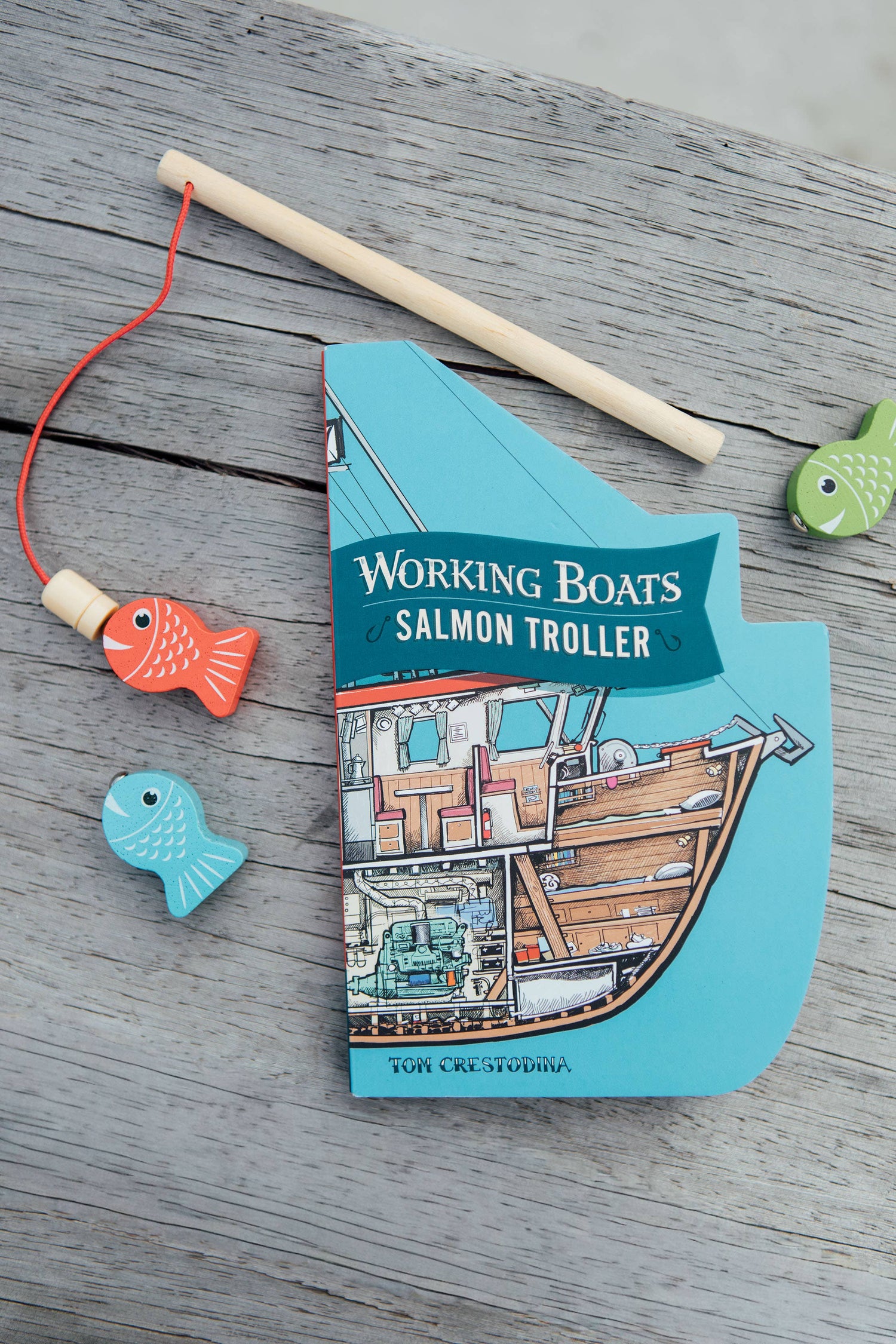 Working Boats: Salmon Troller Board Book- A Look-Inside Book
