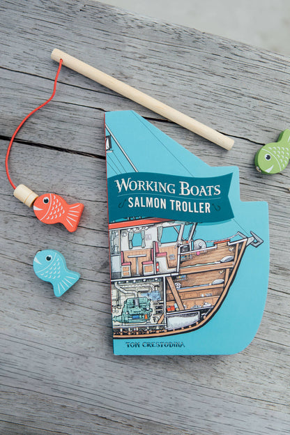 Working Boats: Salmon Troller Board Book- A Look-Inside Book