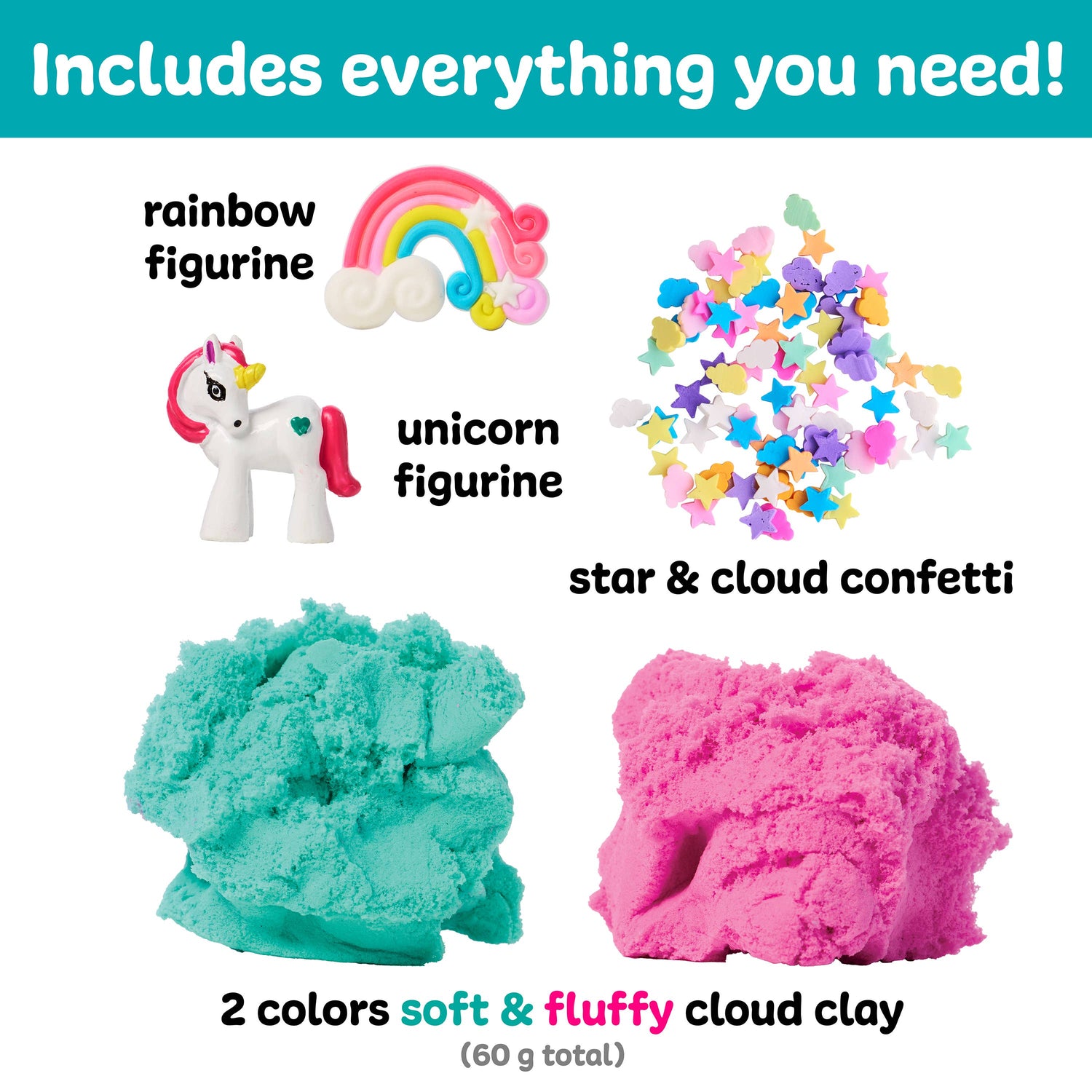 Sensory Cloud Clay: Unicorn Theme