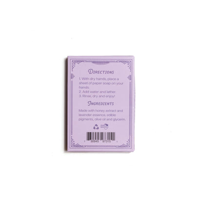 Lavender Honey Scent Paper Soap