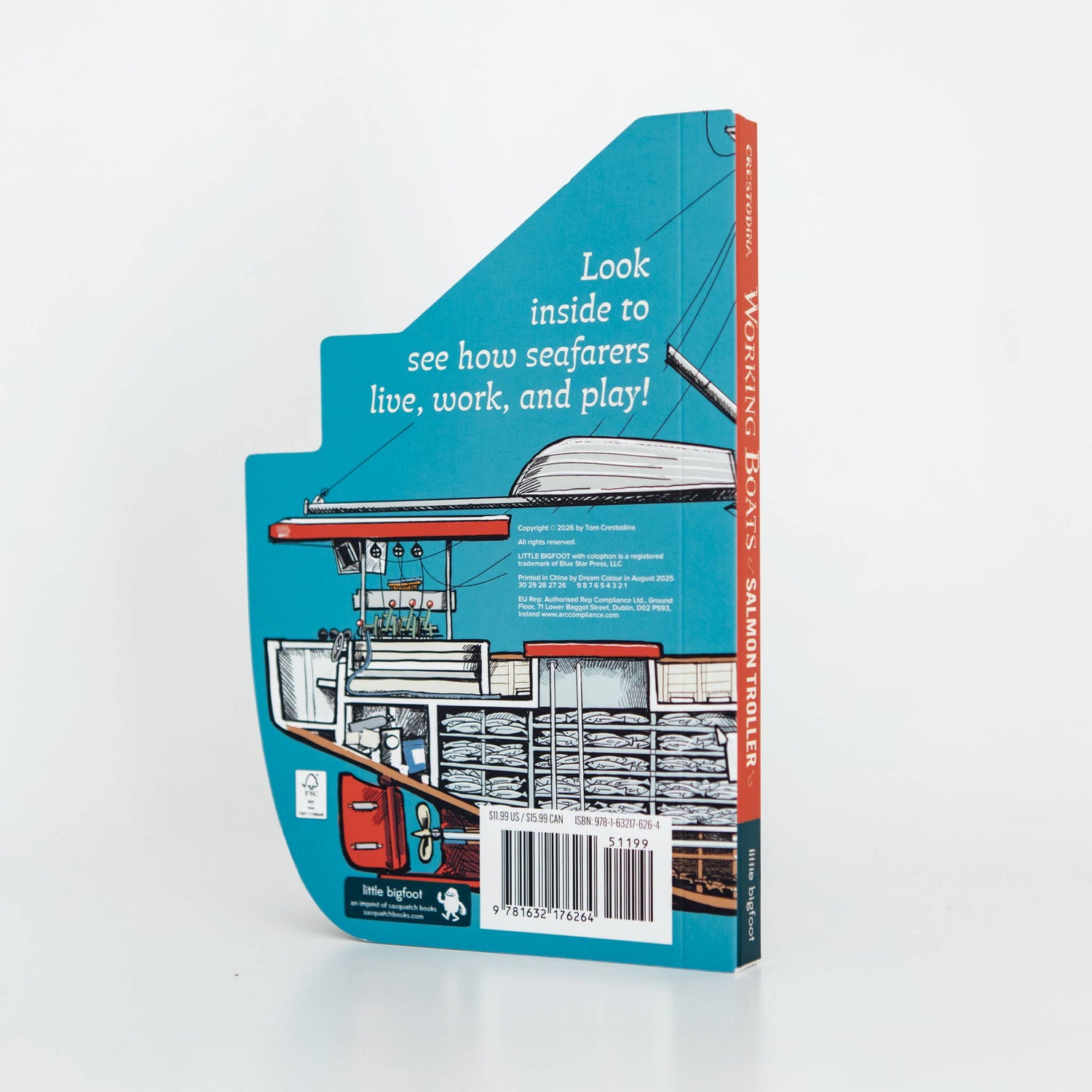 Working Boats: Salmon Troller Board Book- A Look-Inside Book