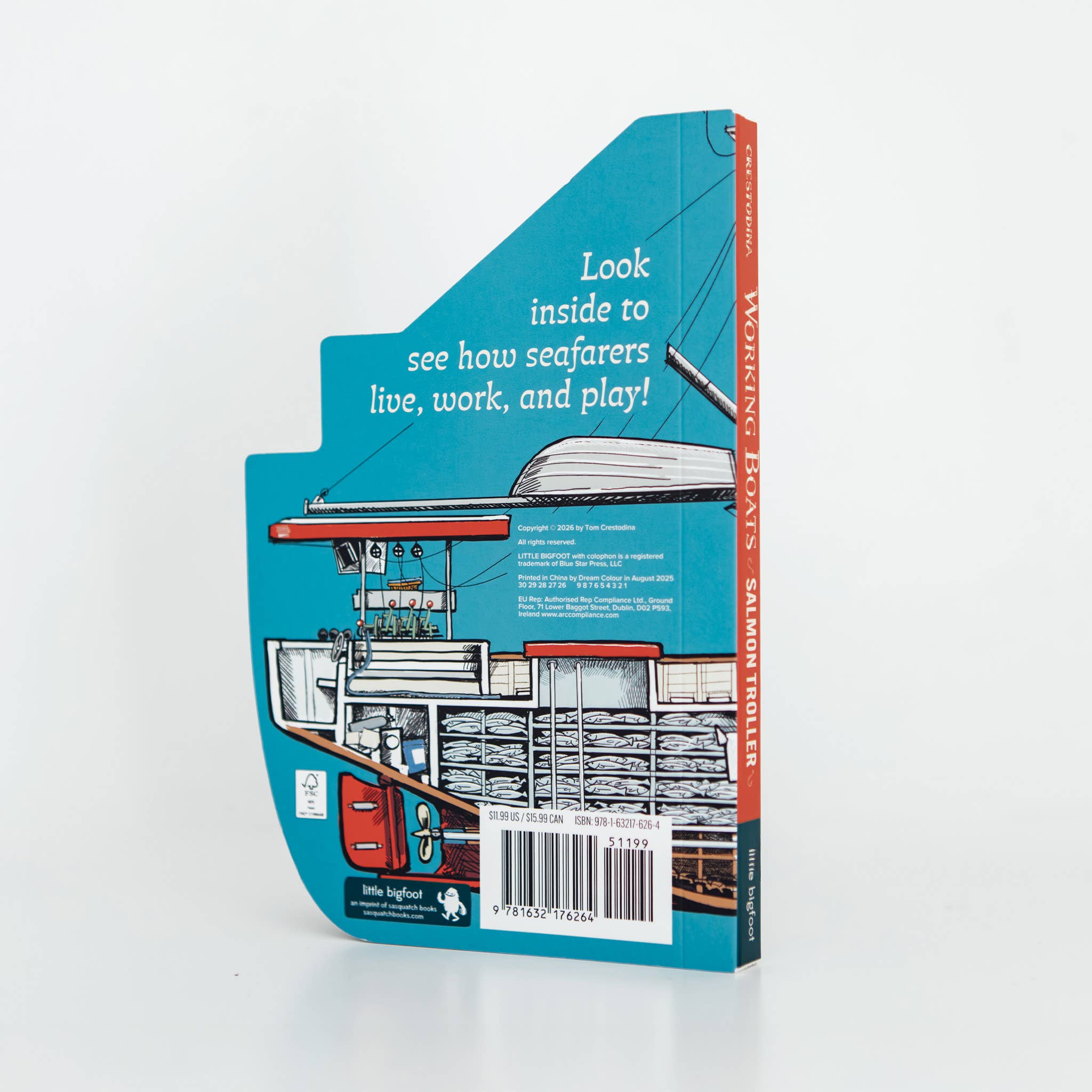 Working Boats: Salmon Troller Board Book- A Look-Inside Book