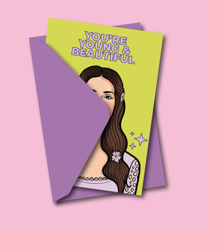 Young &amp; Beautiful Lana Del Rey Greeting Card
