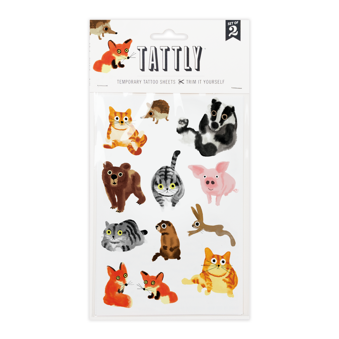 Furry Friends Tattoo Sheets