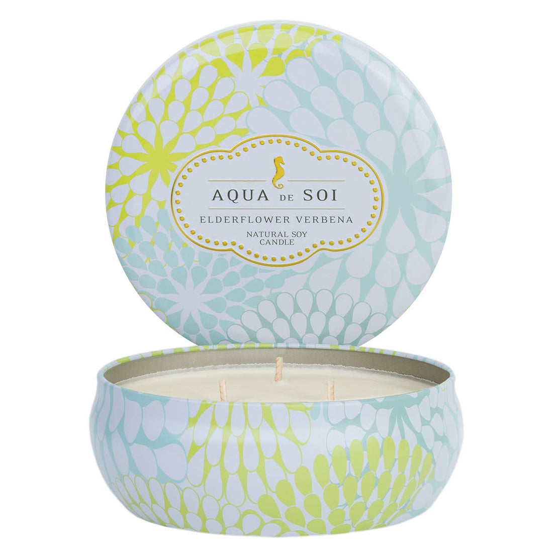 21 oz Elderflower Verbena  Three Wick Soy Candle