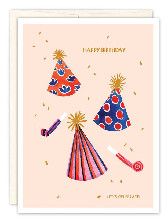 Party Hats Birthday Card