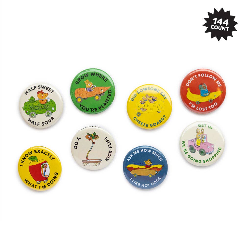 Richard Scarry Button Pin