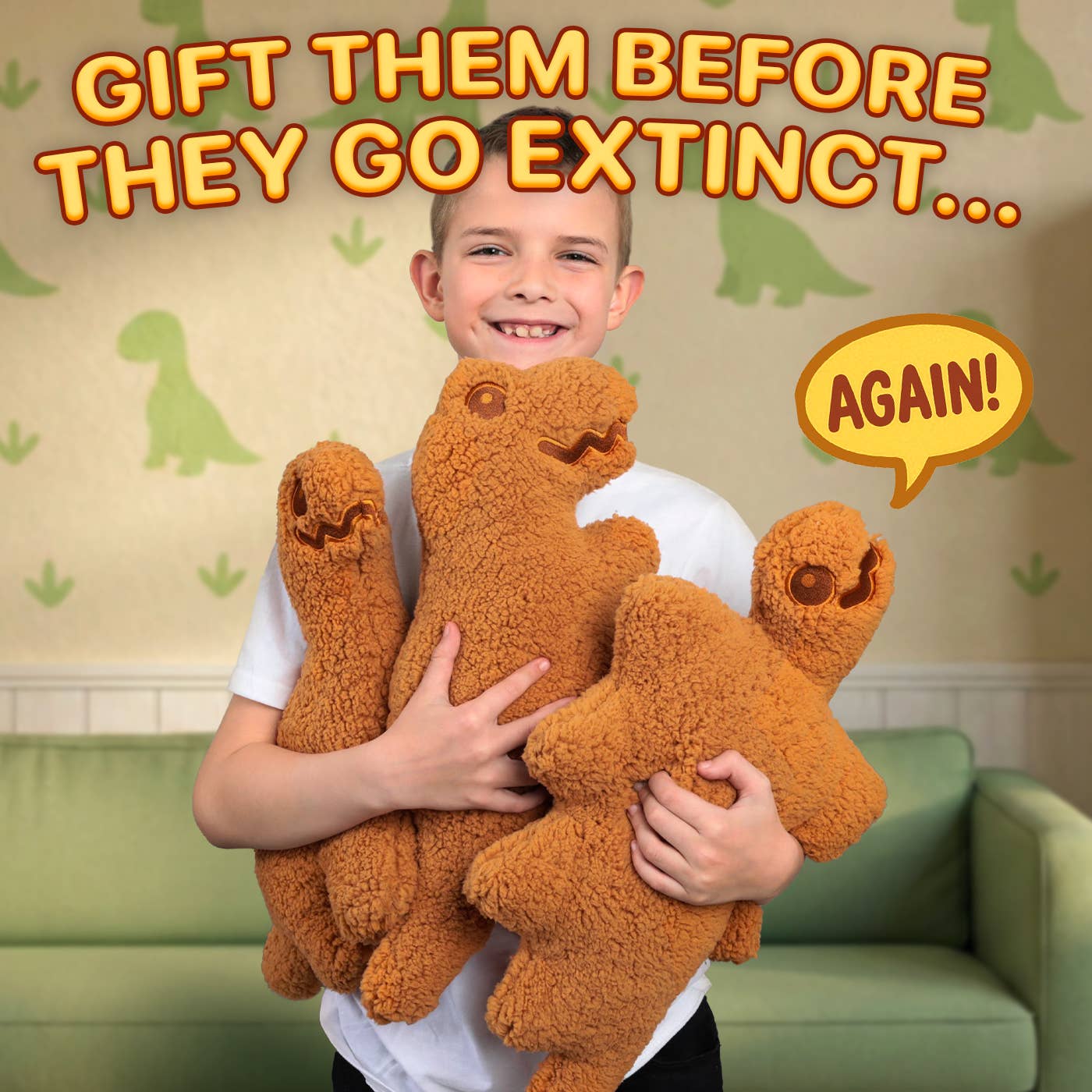 Fluffy Dino Nugget Pillows