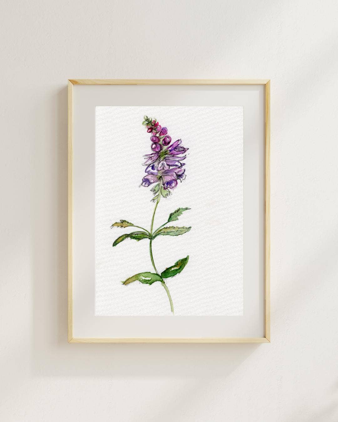 Wildflower Watercolor Print Botanical Wall Art