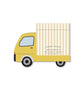 Birthday Truck die-cut folded Greeting Card