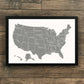 Floral US Scratch Off Map