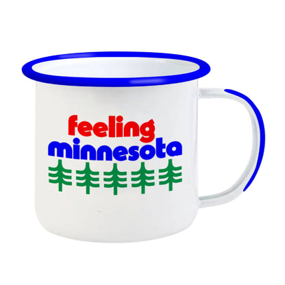 Feeling Minnesota Enamel Campfire Mug