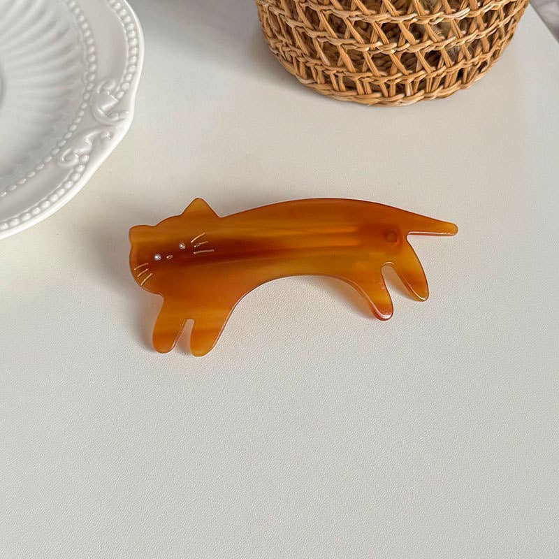 Playful Cat Claw Clip