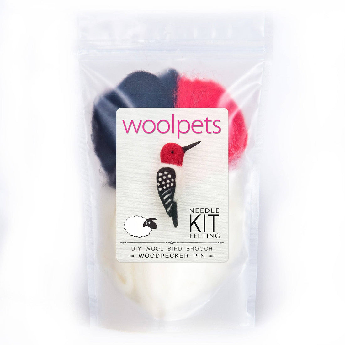 Woodpecker Pin Felting Kit